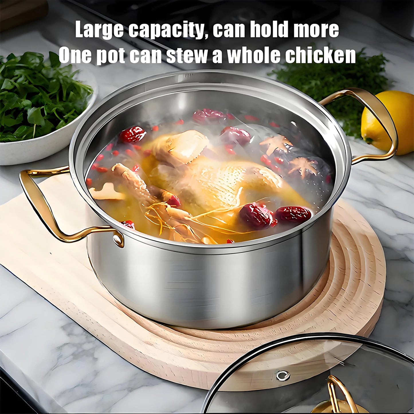 Kitchenware Wholesale Stainless Steel Pot Set 10 Pieces Milk Soup Pot Cooker ware Soup Pot Steamer Gift