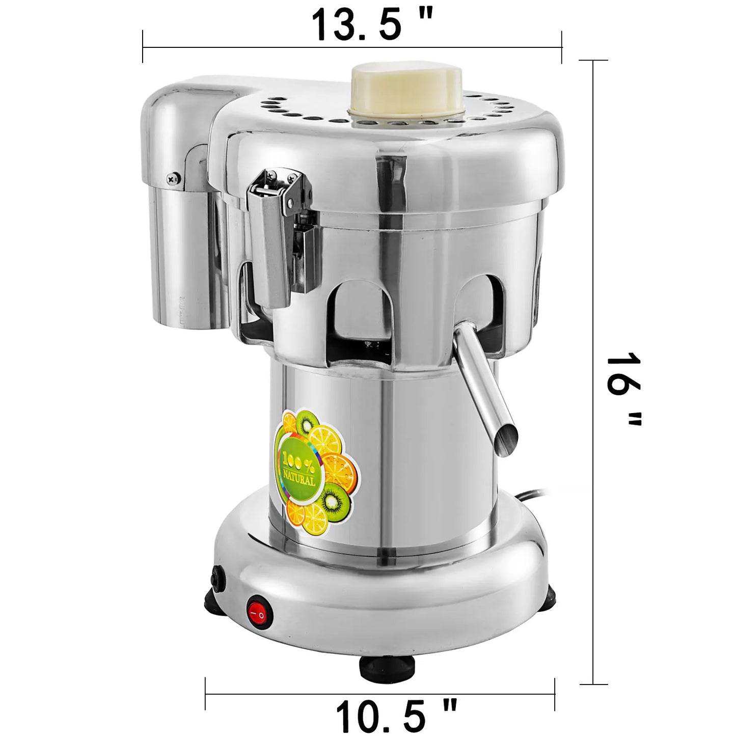 VEVOR 370W Electric Juice Extractor Stainless Steel Commercial Fresh Juice Press