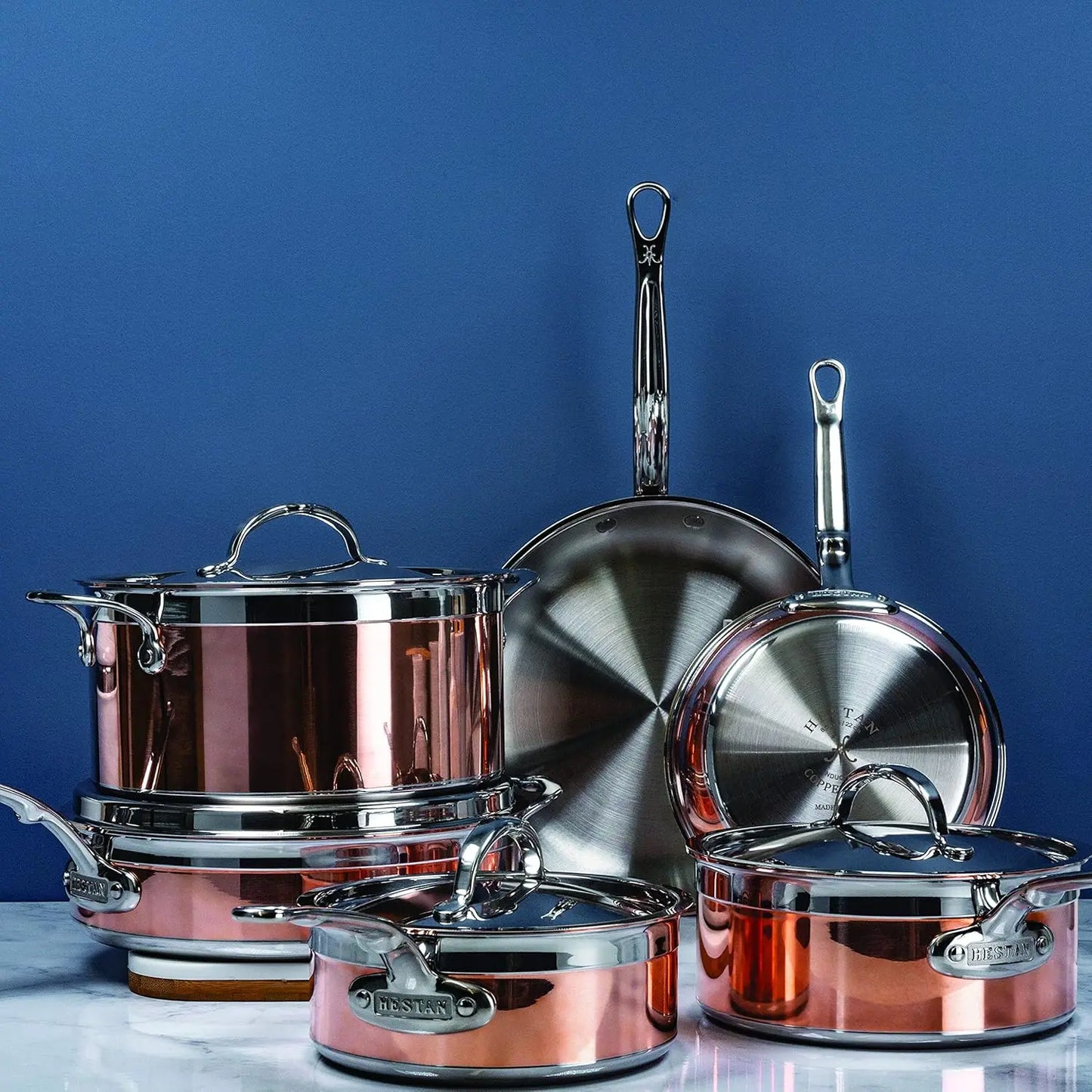 Ultimate Cookware Set Induction Cooktop Compatible Stainless Steel Copper
