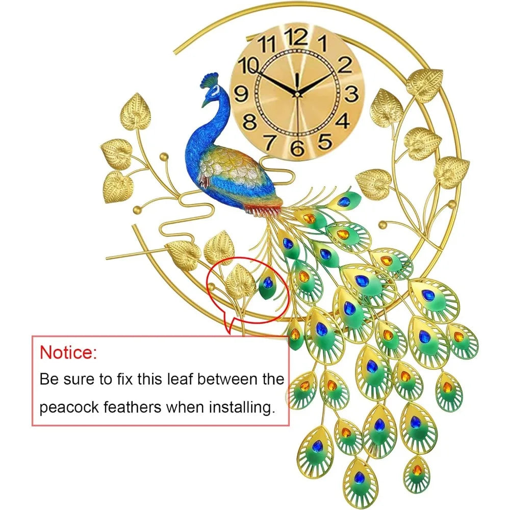 Wall Decororation Silent Art Digital Wall Clock With Metal Design No Ticking for Living Room Decoration