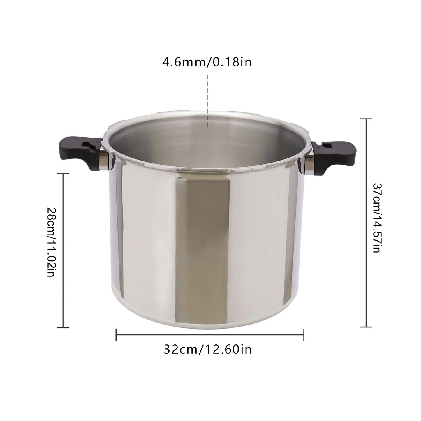 Large Capacity Pressure Canner Cooker With Pressure Gauge 10PSI Preserver Explosion Proof Safety