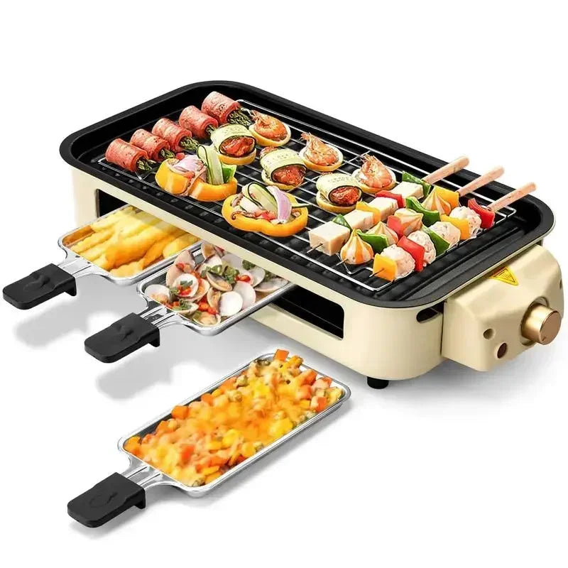 Pokomo Smokeless Indoor Grill Mother's Day, Non-Stick Cooking Removable Plate,