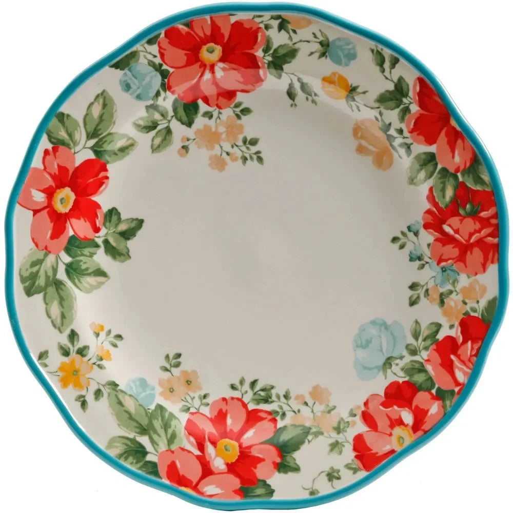 Ceramic Dishes to Eat Vintage Floral 12-Piece Dinnerware Set