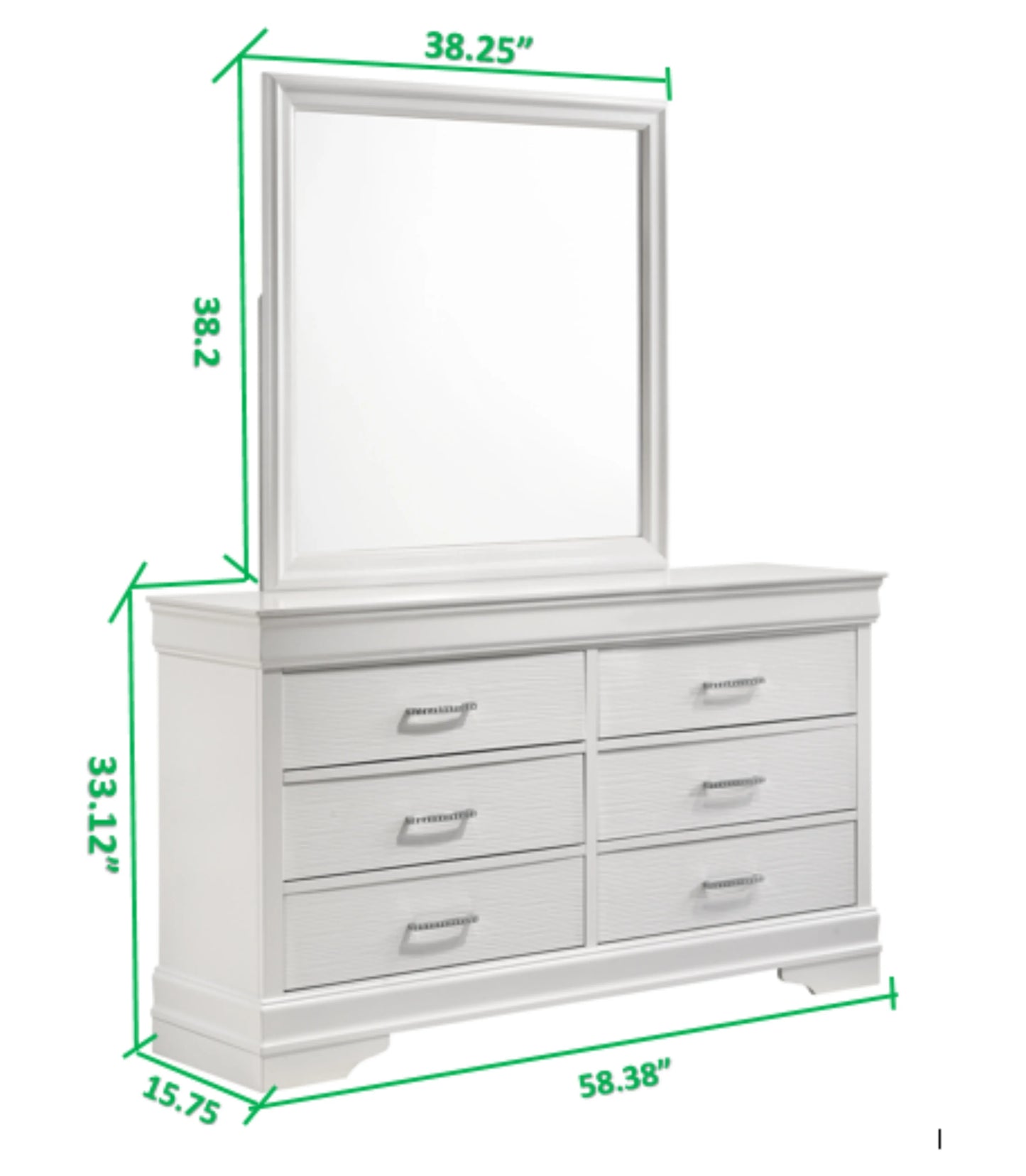 Queen 5-N Pc Tufted Upholstery LED Bedroom set made with Wood in White Bedroom Furniture Set