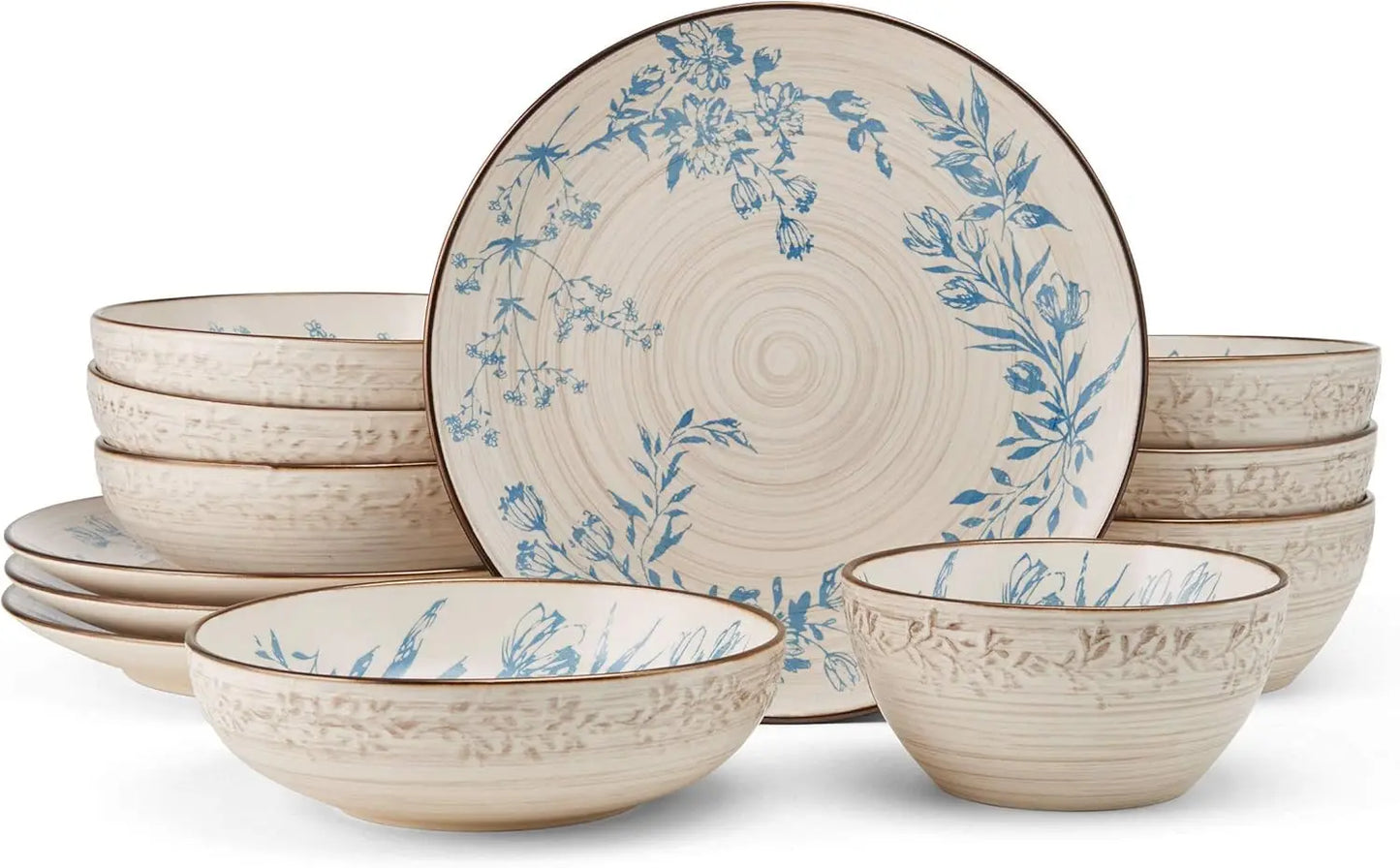 Bella 12 Piece Dinnerware Set, Service For 4, Multicolor