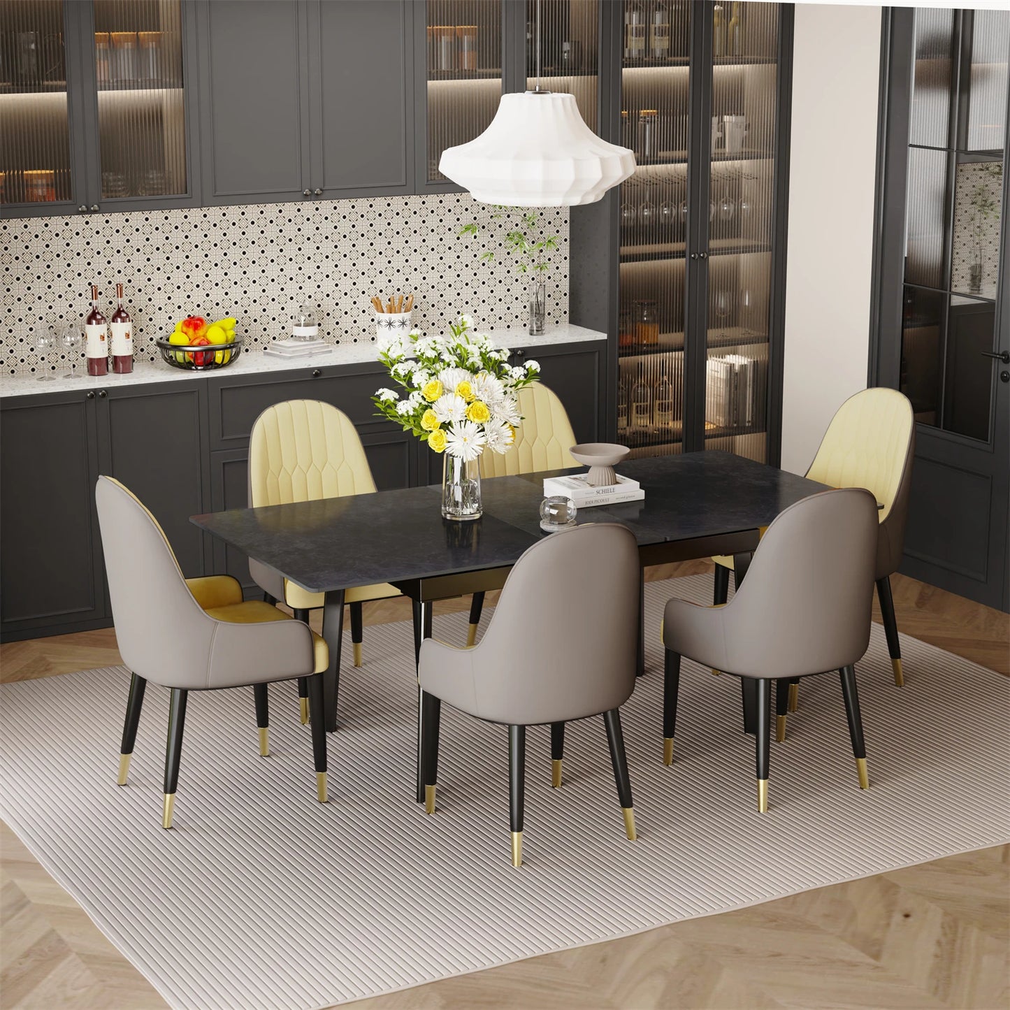 Kitchen Extendable Dining Table Stretchable