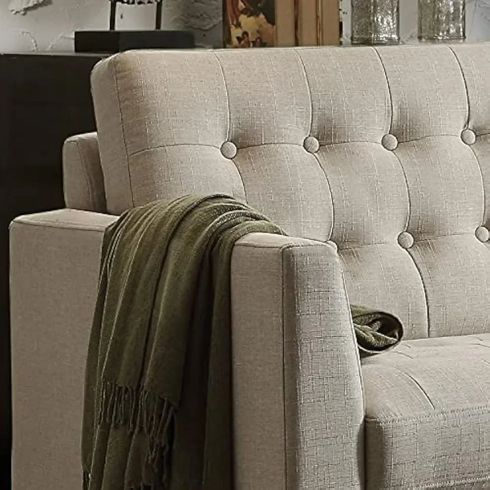 Furniture Sofa in a Box Small Area Couches for Living Room, Standard, Beige , loveseat sofa