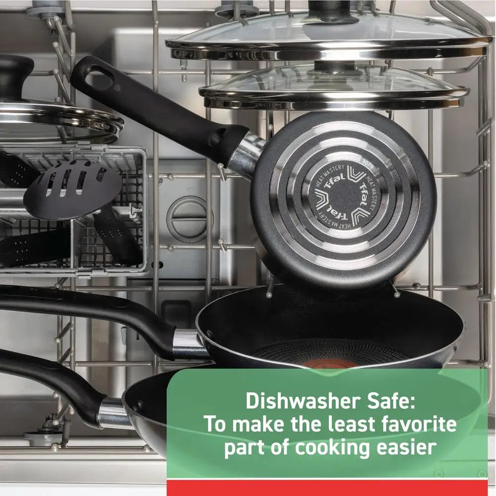 Cookware Set with Thermo-Spot ProGlide Technology Dishwasher Safe Pots Pans Essential Kitchen Utensils