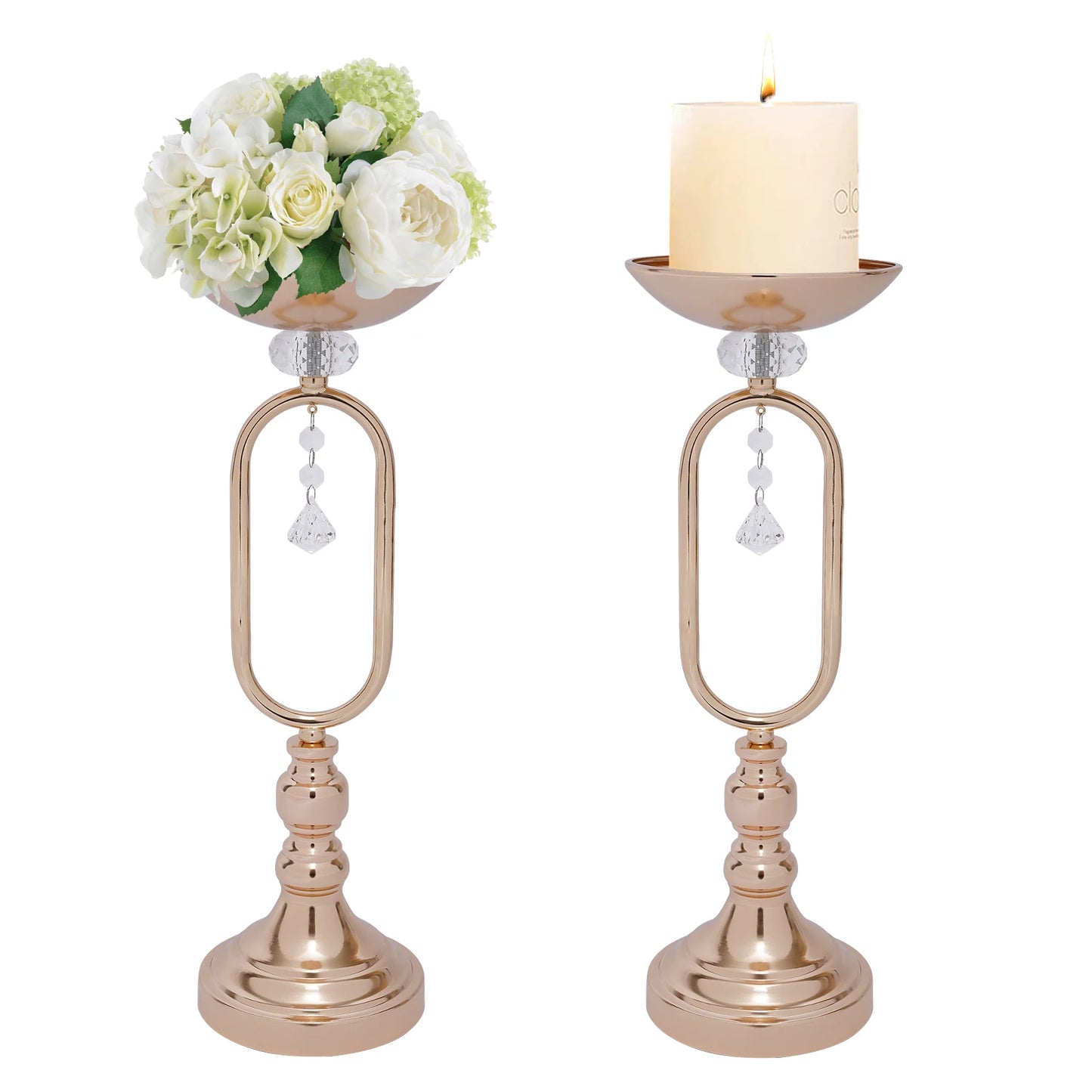 Gold Vases for Centerpieces Candle Stand for Living Room and wedding Decorations