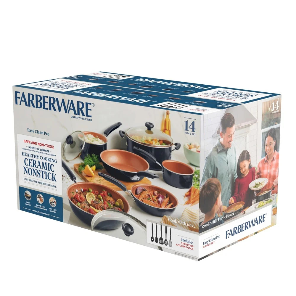 Durable Aluminum Pots Pans Easy Clean Dishwasher Safe Oven Safe Tempered Glass Lids