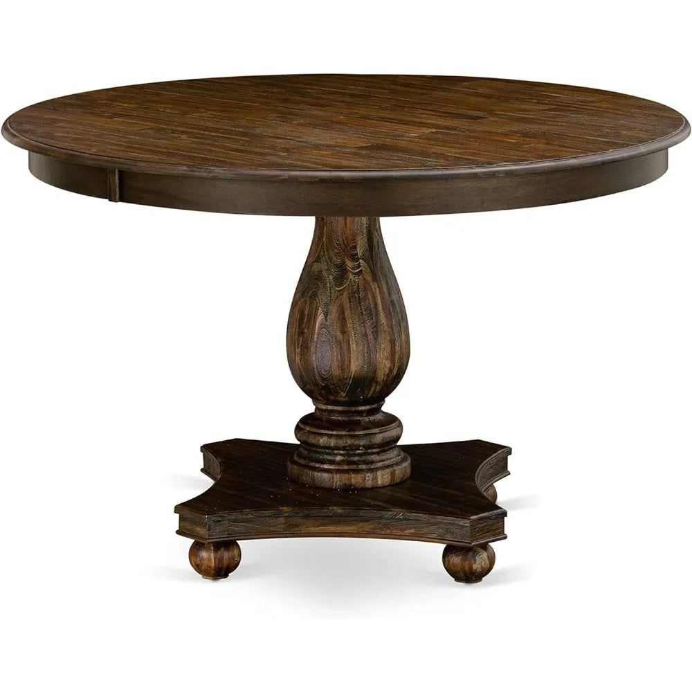 Kitchen Set for 4 Includes A Round Dining Room Table with Pedestal, Dining Room Sets