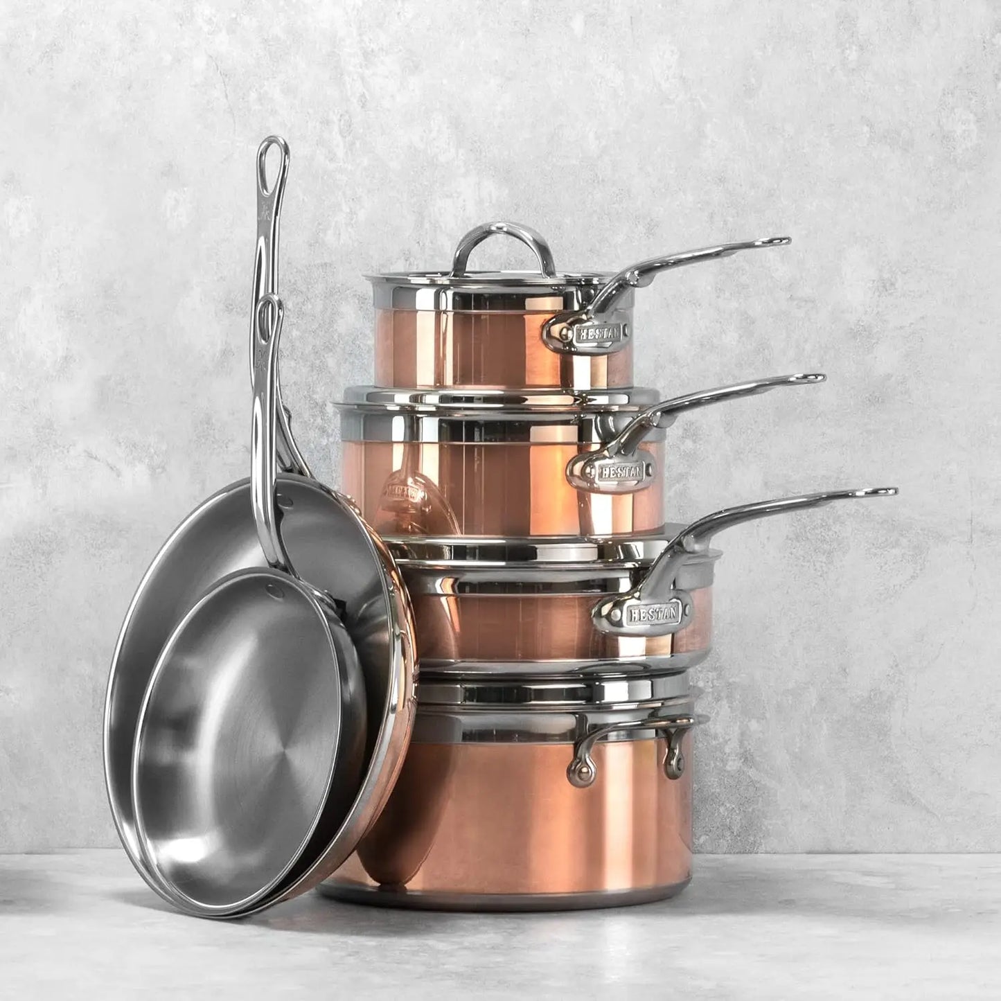 Ultimate Cookware Set Induction Cooktop Compatible Stainless Steel Copper