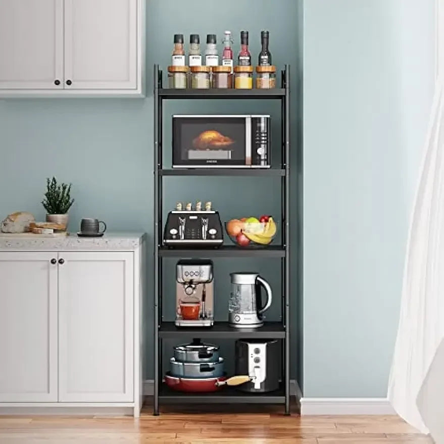 5-Tier Kitchen Baker's Rack Metal Microwave Stand Free Standing