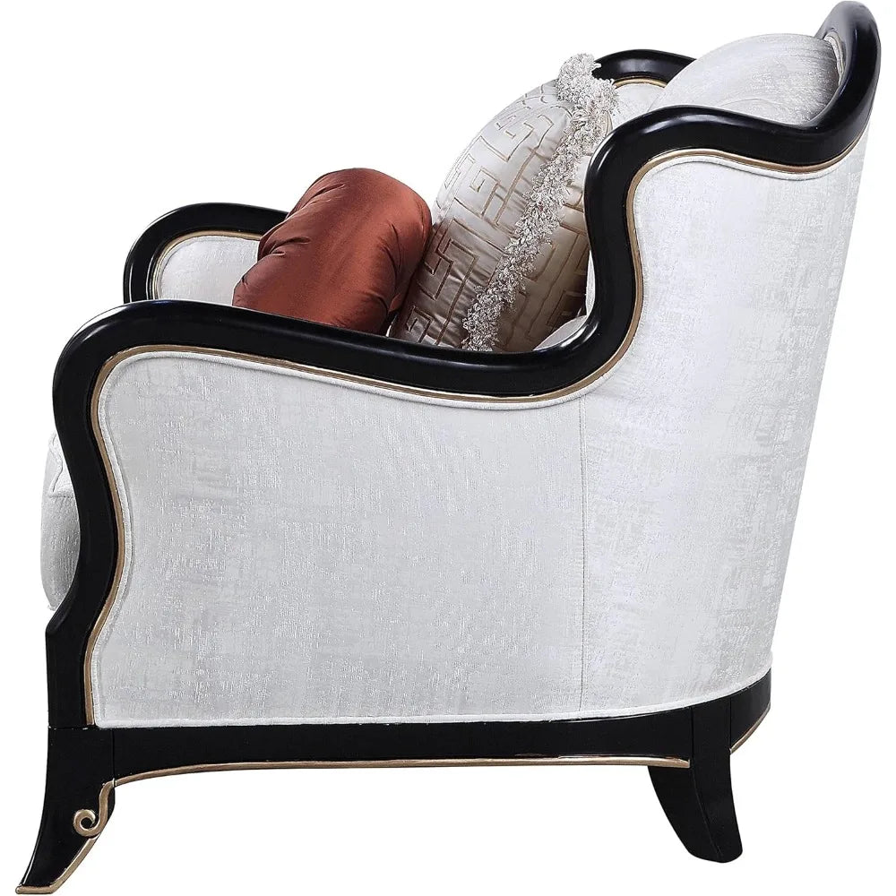Upholstered Sofa ,Sofa With 7 Pillows In Beige sofa set living room furniture
