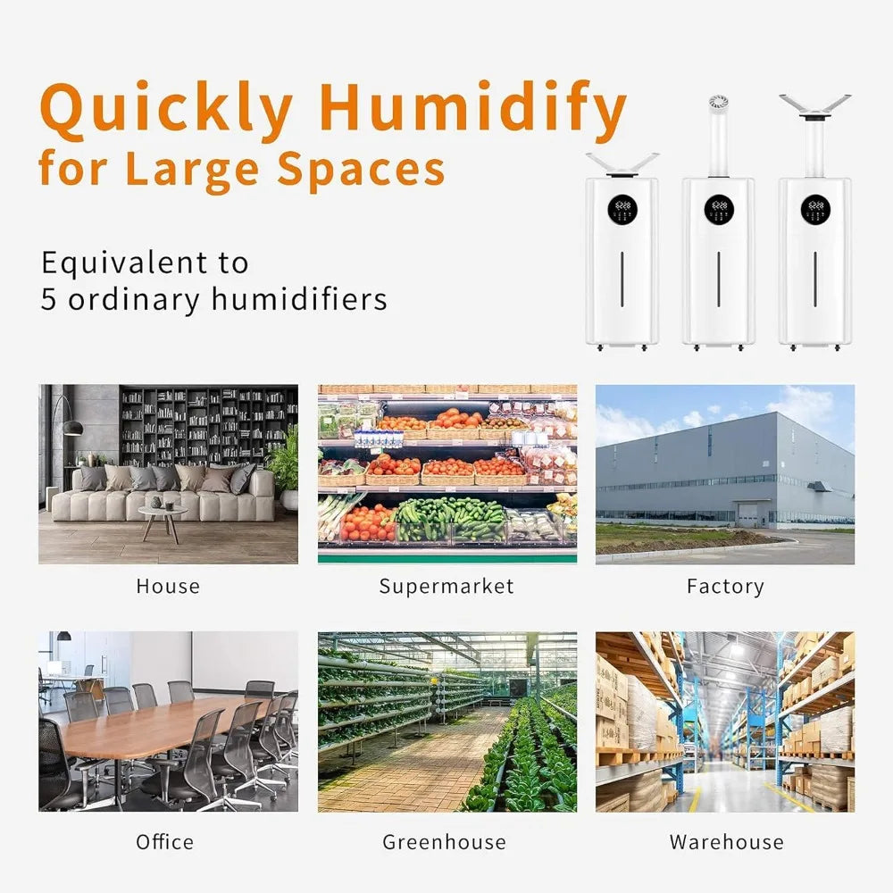 Humidifiers for Large Room Whole House Humidifier, 5.5Gal Cool Mist Top Fill Humidifier Floor Humidifier 21L