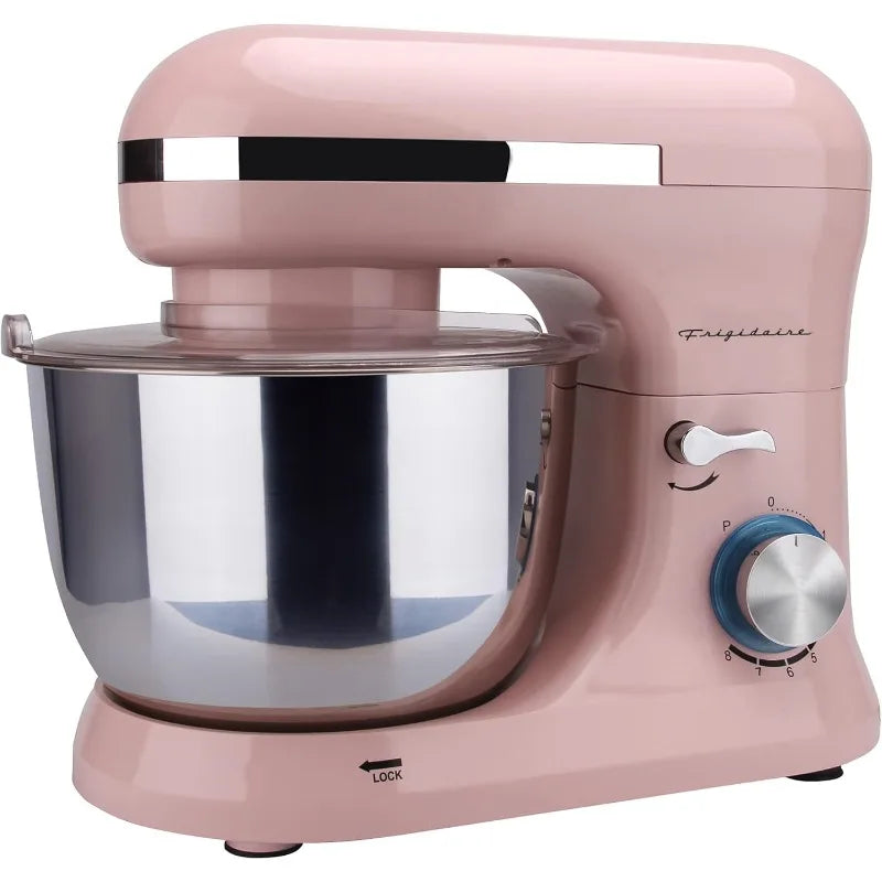 Retro Stand Mixer (Pink), used to mix seasonings, adjust food, kitchen mixer 4.75 quart