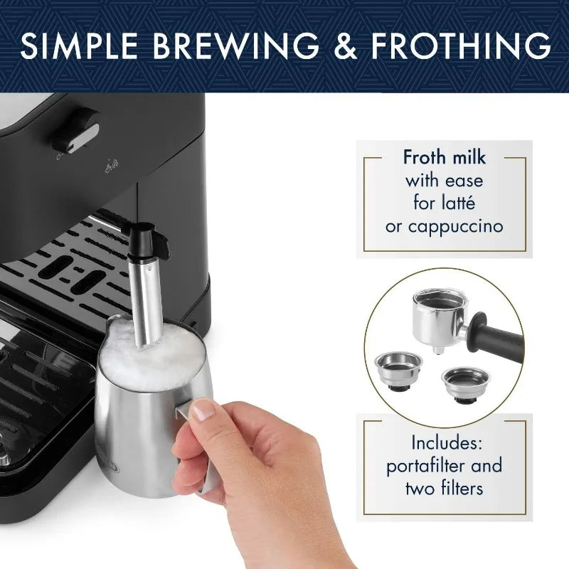 Stilosa Manual Espresso Machine, Latte & Cappuccino Maker