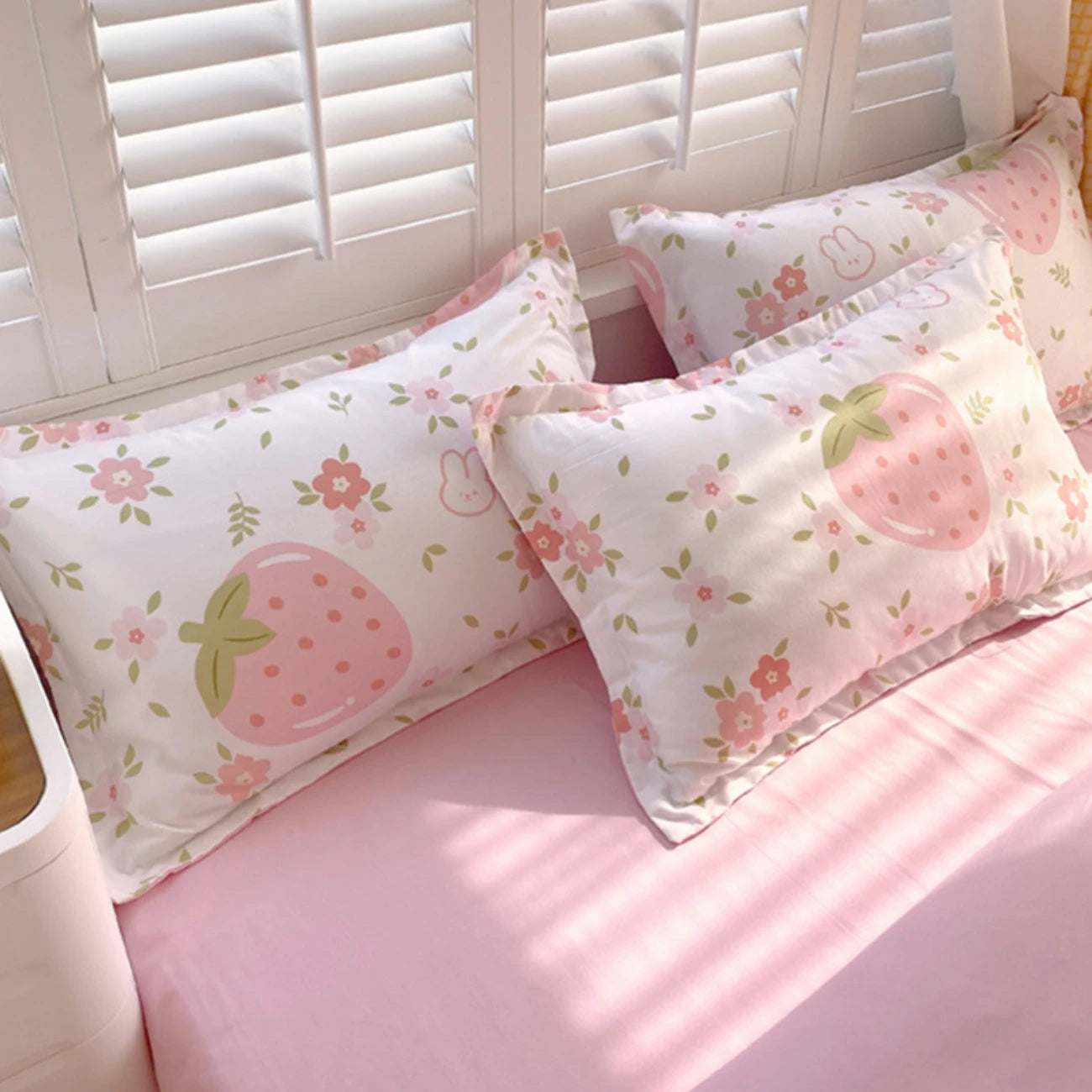 Strawberry Duvet Cover Set Strawberry Print Bedding for Home Bedroom Decor Microfiber