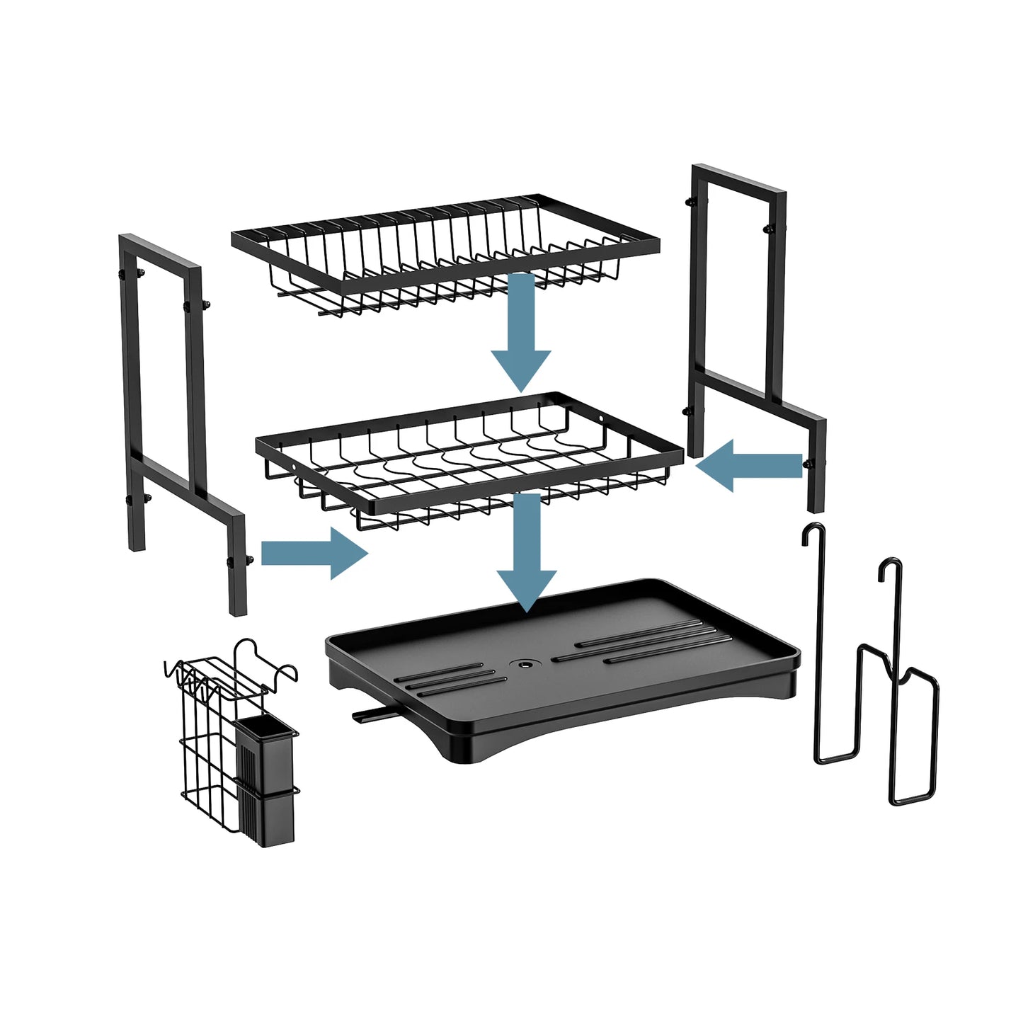 Dish Drying Rack Multifunctional Dish Rack for Kitchen Counter, Storage