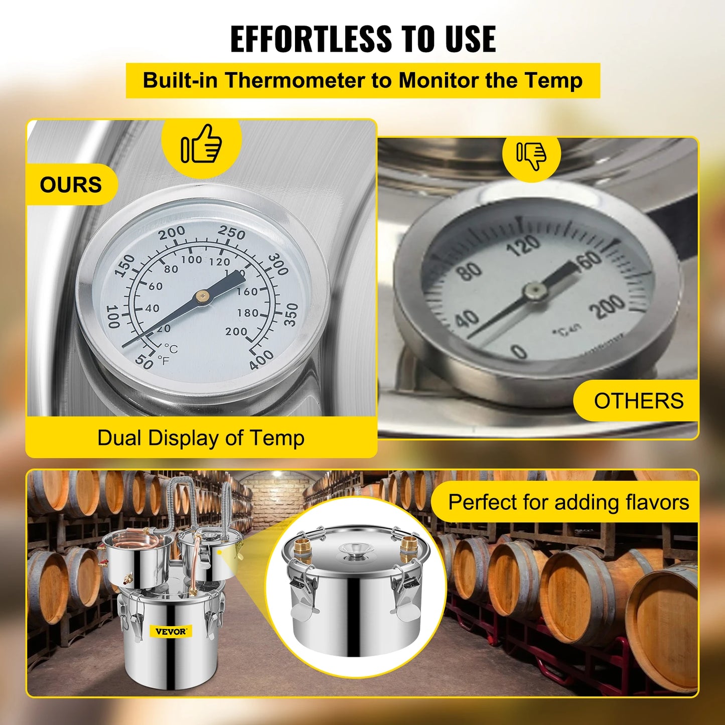 Alcohol Brewing Distiller DIY Moonshine Apparatus Stainless Steel Still Whisky Beer Brandy Home Appliance