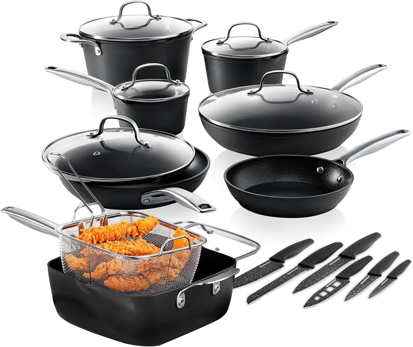 Hard Anodized Induction Cookware Sets Kitchen Pots and Pans Set Non Stick