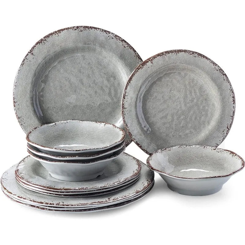 Vintage White Melamine Dinnerware