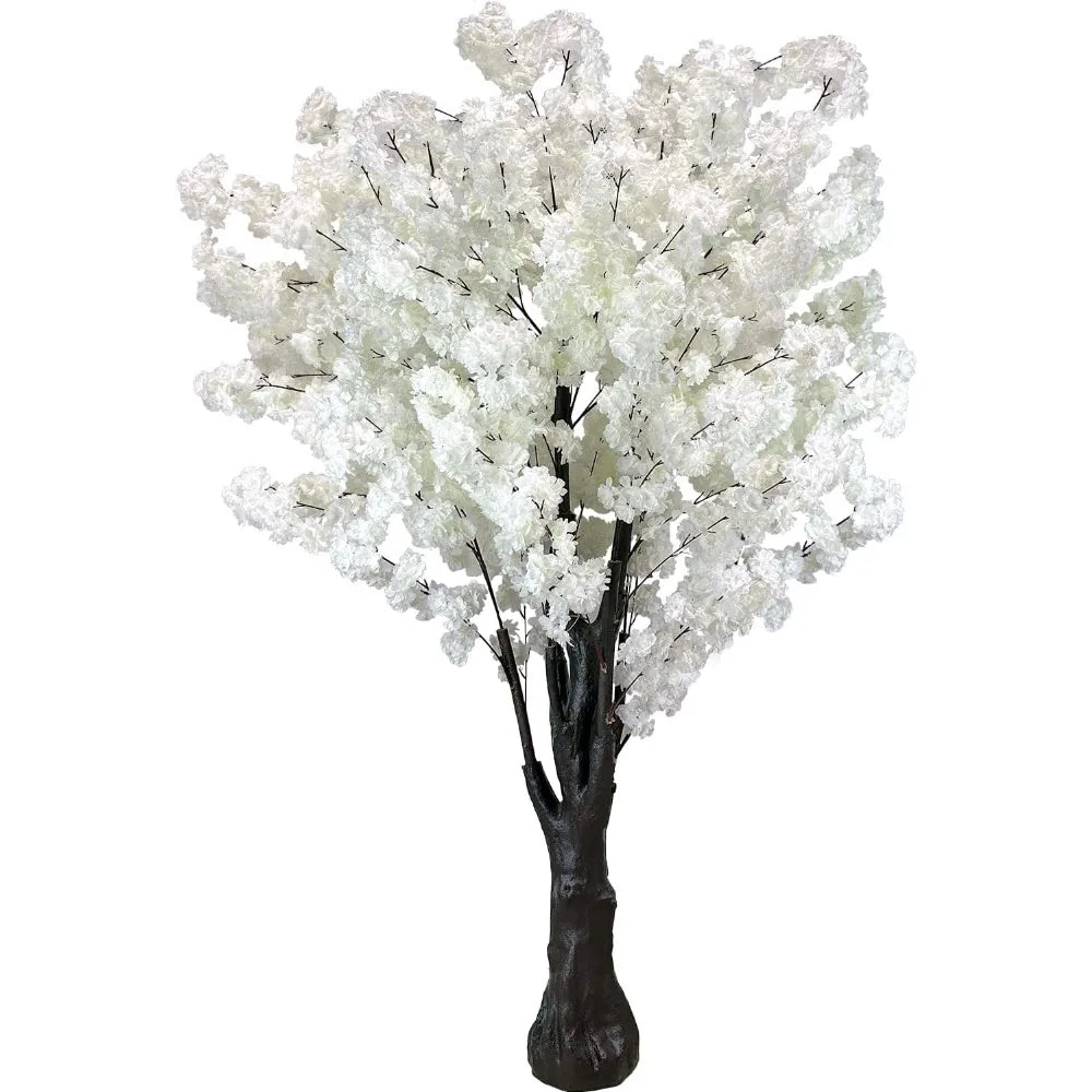 White Artificial Cherry Blossom Trees Faux Cherry Blossom Tree White Tree for Office HomeOutdoor Decor