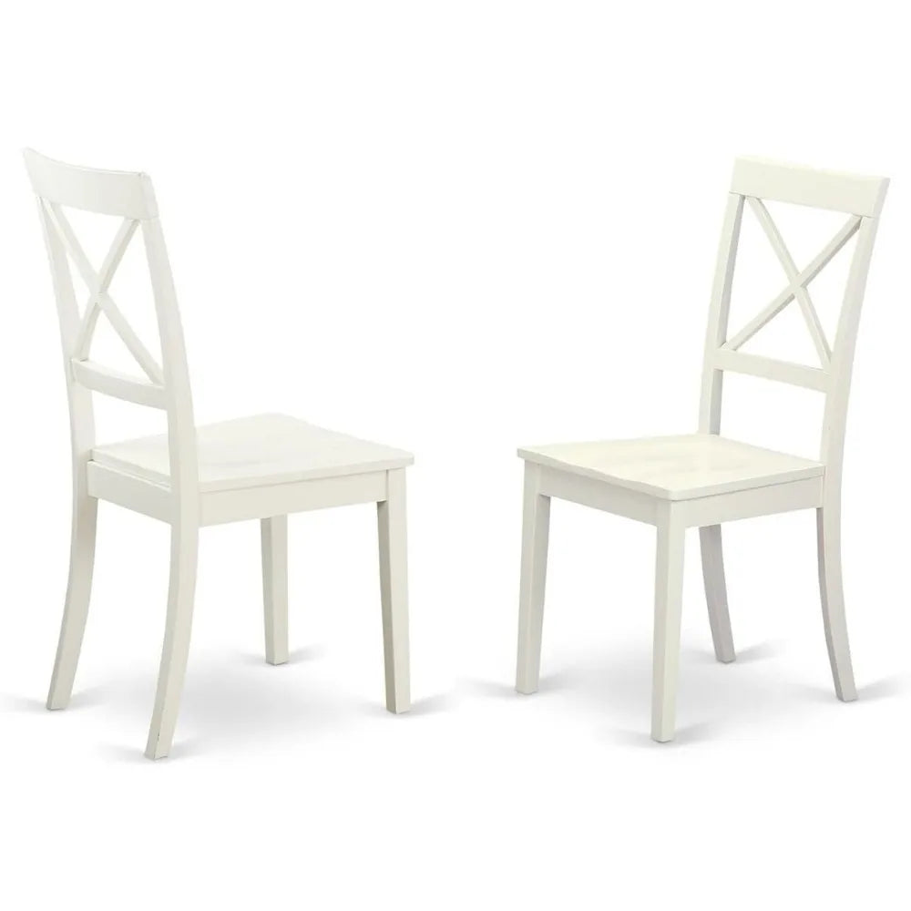 5 Piece Dinette Set for 4 Includes a Round Kitchen Table with Pedestal and 4 Dinings Chairs, Dining Room Sets
