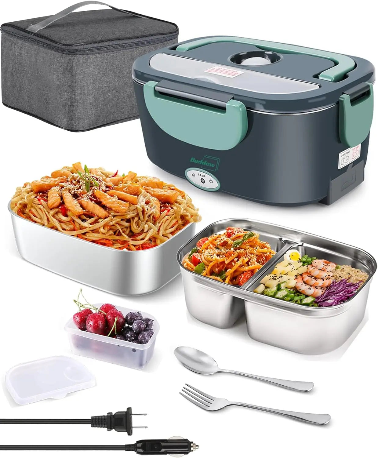 Budded Electric Lunch Box 80W Food Heater for Adults,