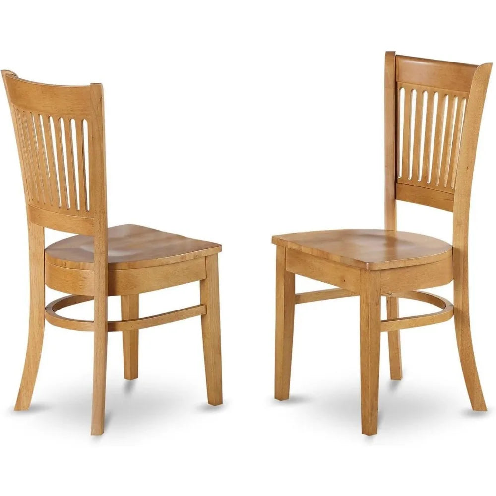 East West Furniture Dublin 5 Piece Modern Set Includes a Round Wooden Table with Dropleaf and 4 Dining Room Chair