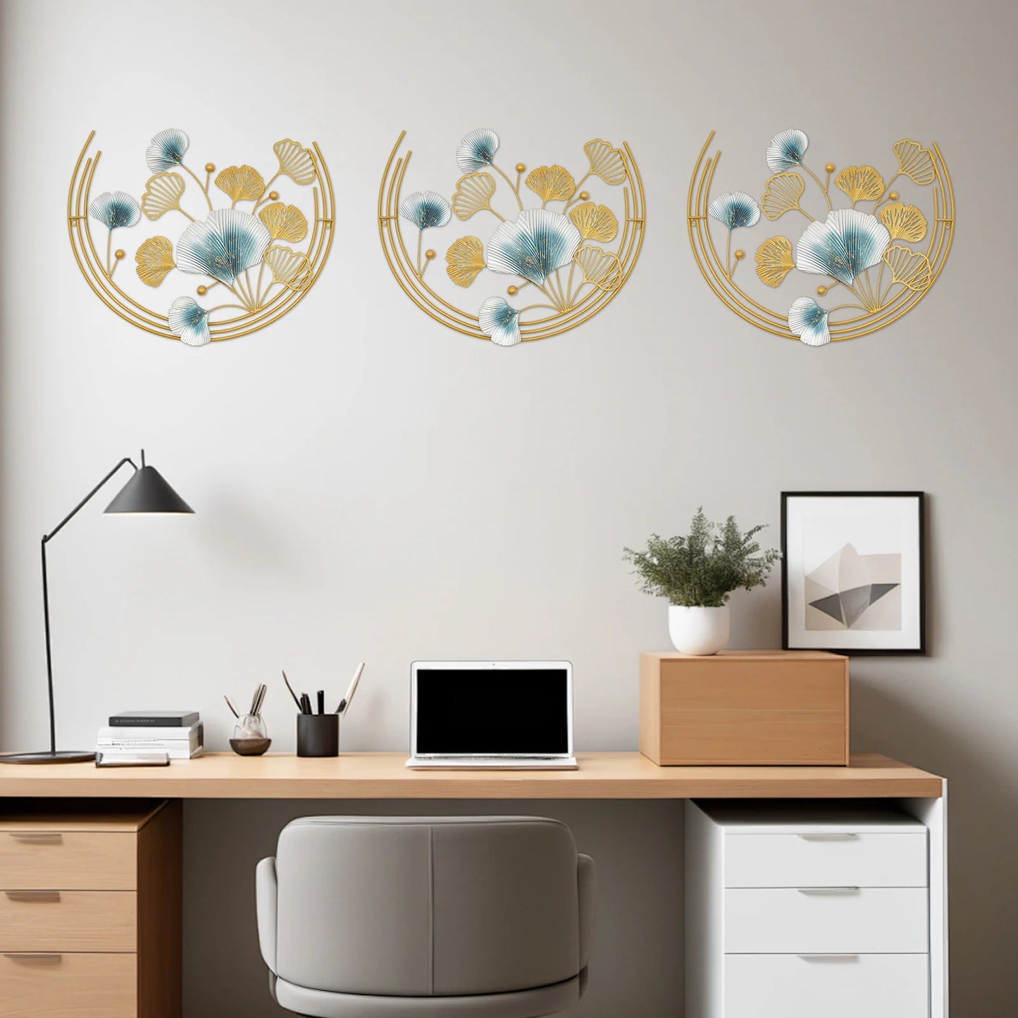 Rust-Proof Wall Art Decor Simple Installation Decorative Wall Sculpture Easy to Clean for Living Rooms/Bedrooms/Kitchens