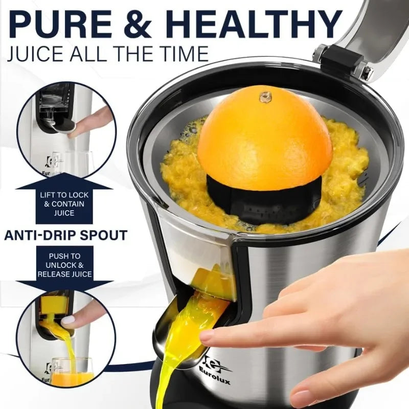 Premium Electric Orange Juicer | Stainless Steel Citrus Squeezer With New Ultra-Powerful Motor