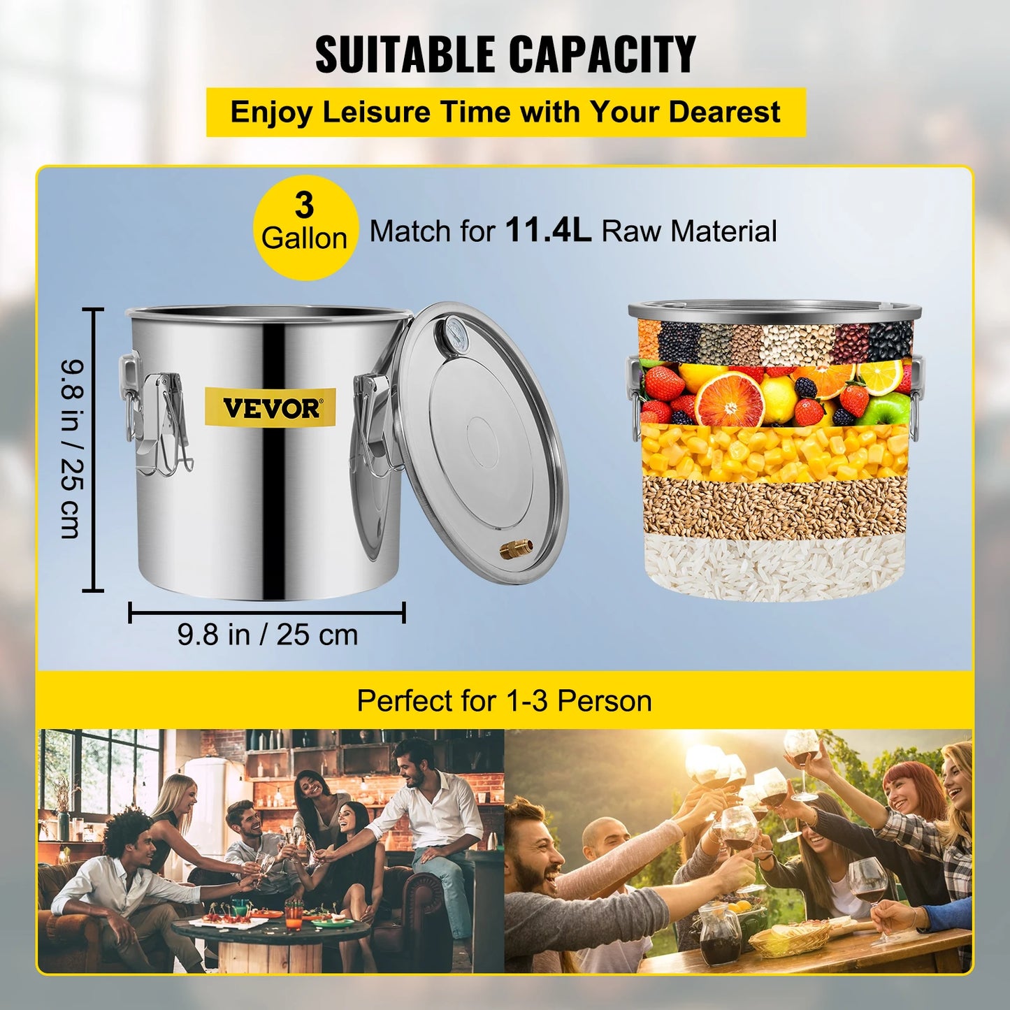 Alcohol Brewing Distiller DIY Moonshine Apparatus Stainless Steel Still Whisky Beer Brandy Home Appliance