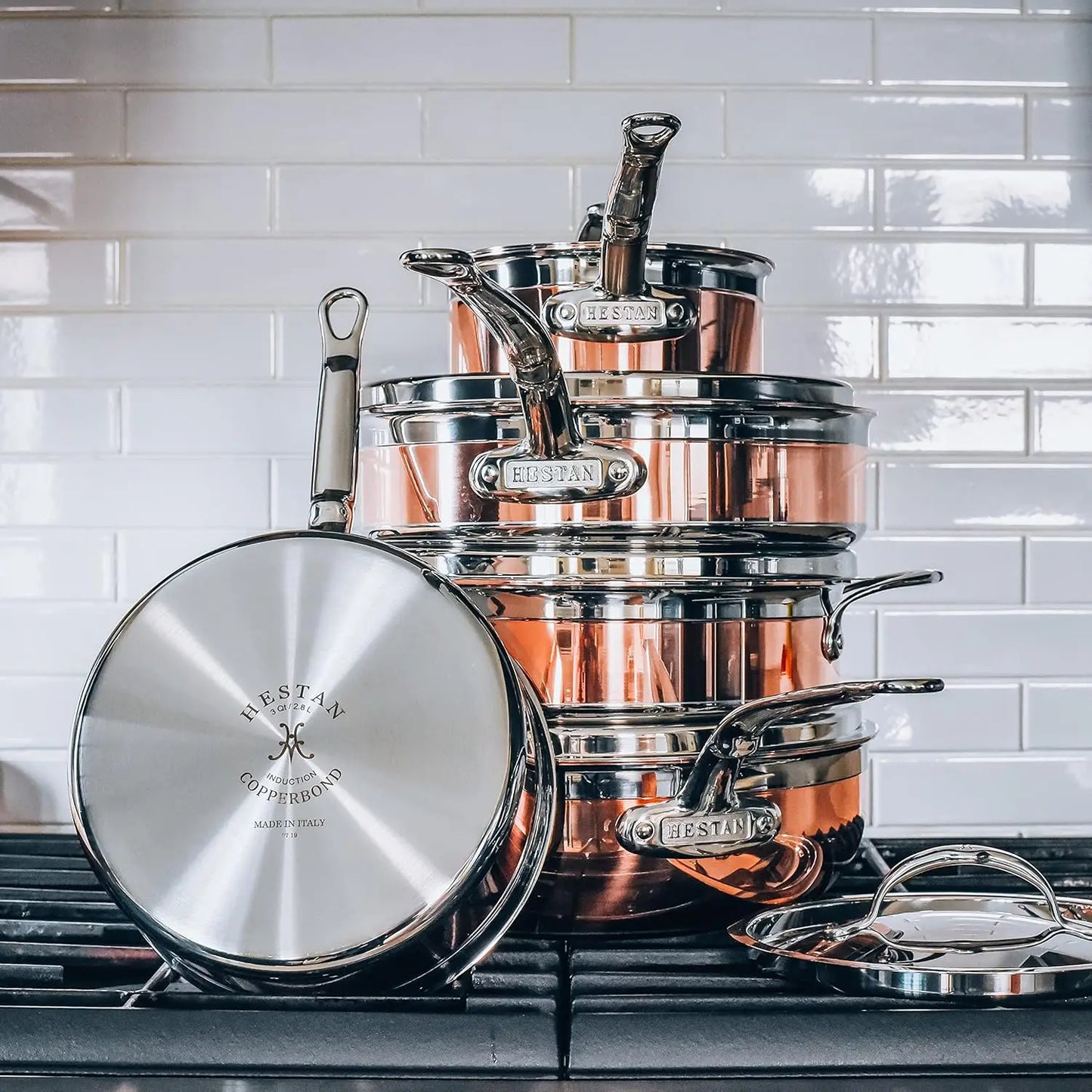 Ultimate Cookware Set Induction Cooktop Compatible Stainless Steel Copper
