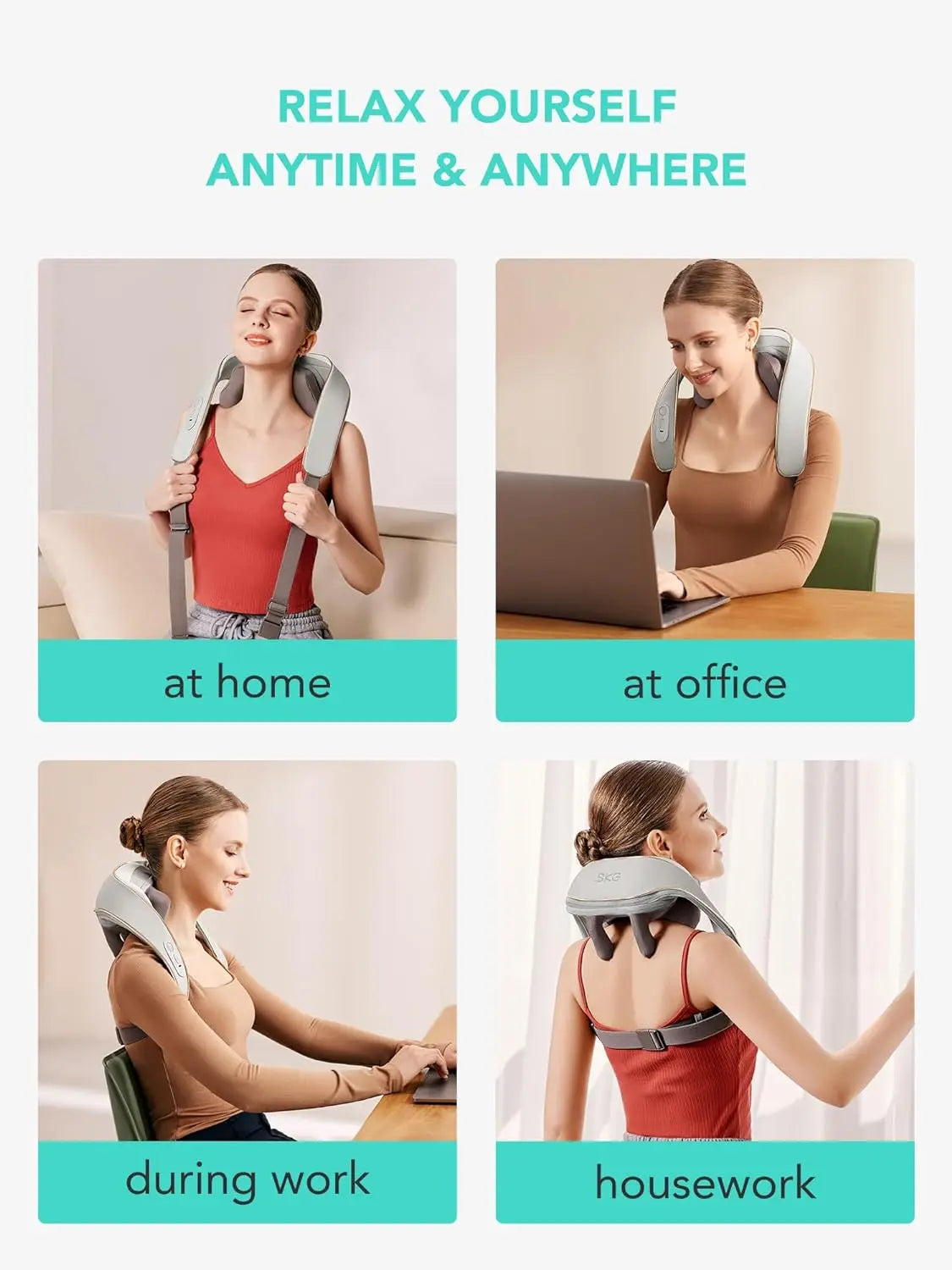 Neck and Shoulder Massage with Heat for Neck, Back, Shoulder, Legs, Electric Massage Gift Ideas, H5 Mini