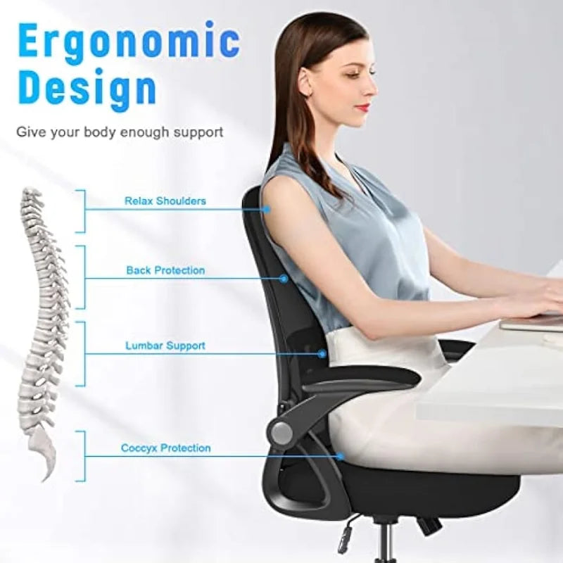 Ergonomic Office Chair, Mid-Back Computer Chair with Adjustable