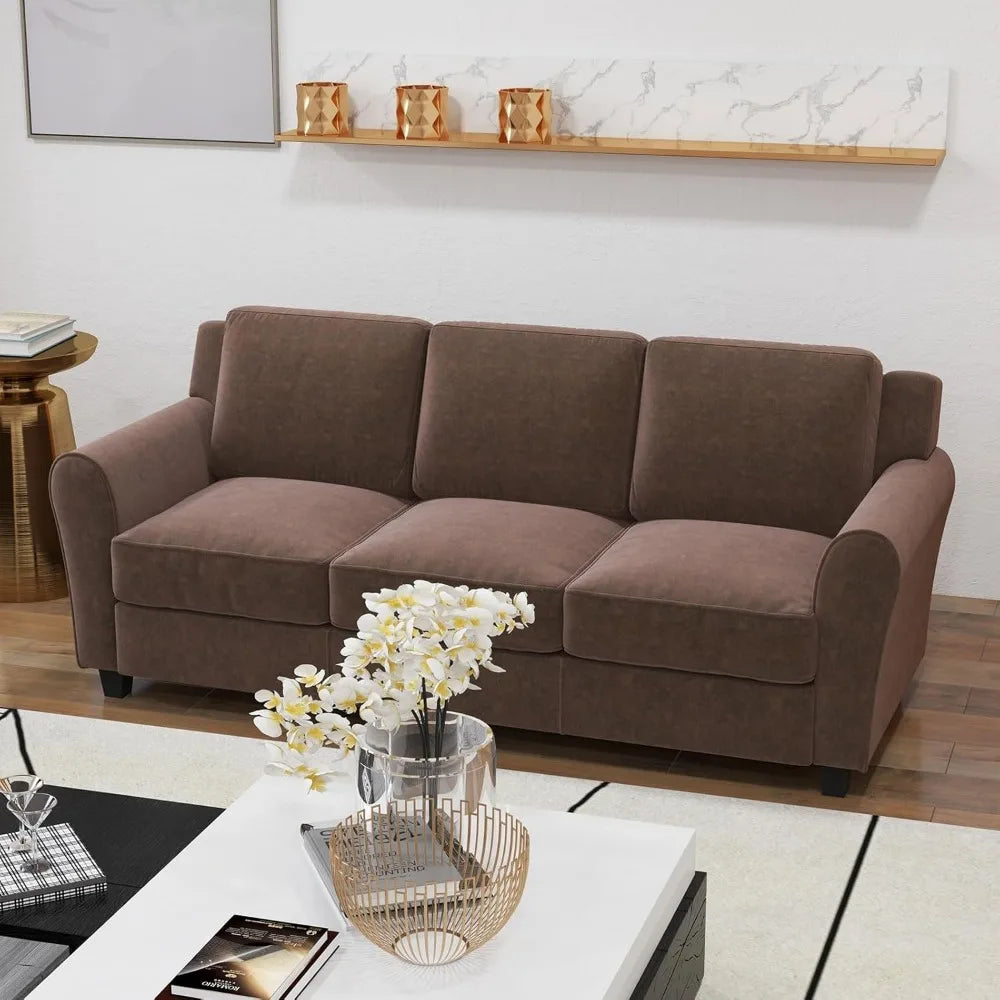 2 Piece Sofa Set, 2-Seater and 3-Seater Couch and 74 inch Couch, Modern Comfy Sofas with Thicked Cushion
