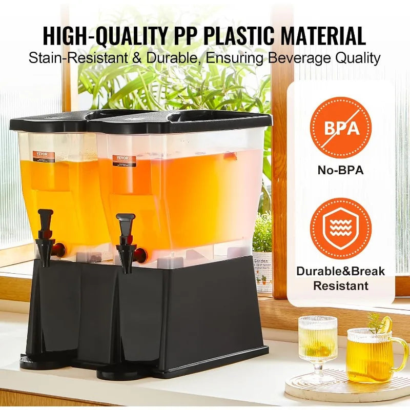 Dispensers for Parties, with Stand Spigot Lid, Iced Tea Lemonade Juice Water Dispenser