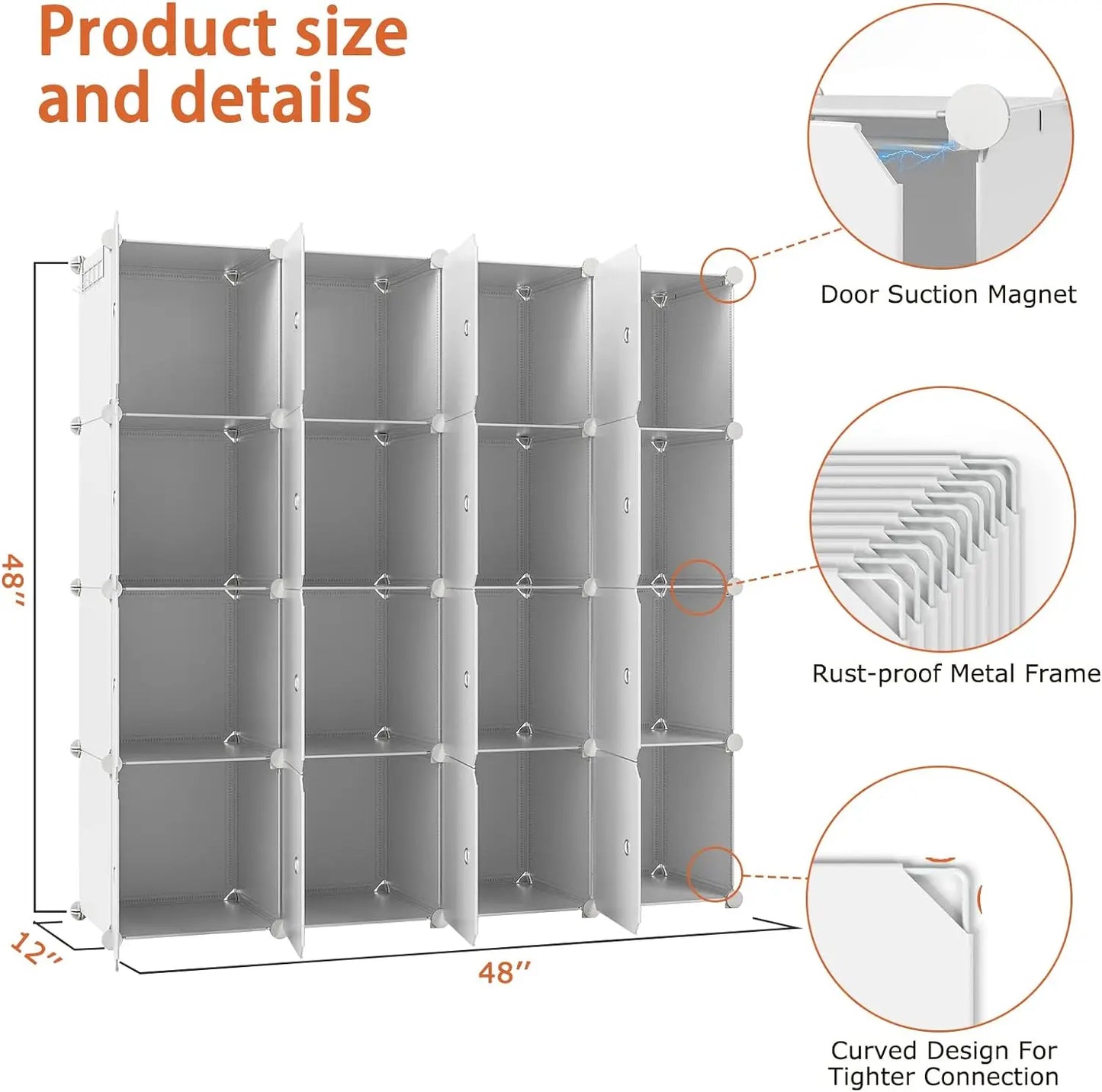 GIMTRR Closet Organizers, Cubes Storage Shelf, Closet Organizers and Storage for Clothes,
