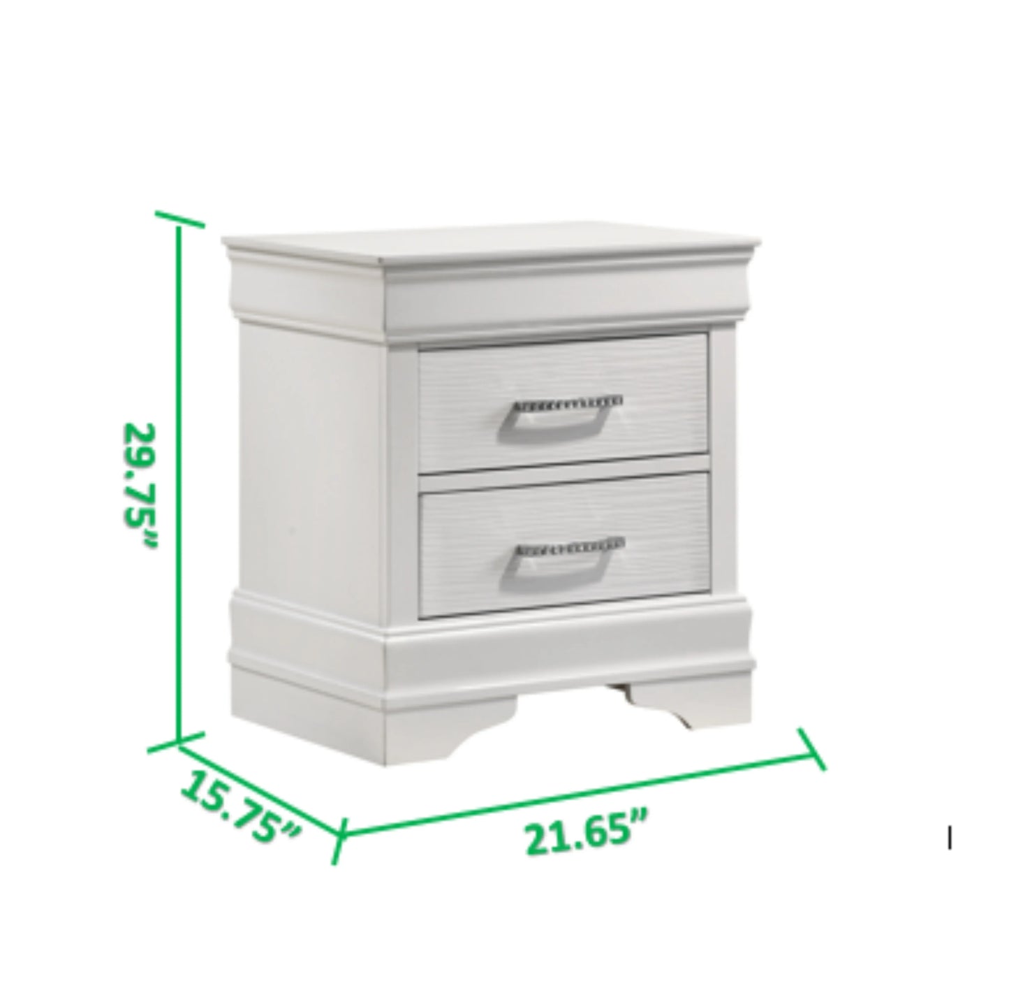 Queen 5-N Pc Tufted Upholstery LED Bedroom set made with Wood in White Bedroom Furniture Set