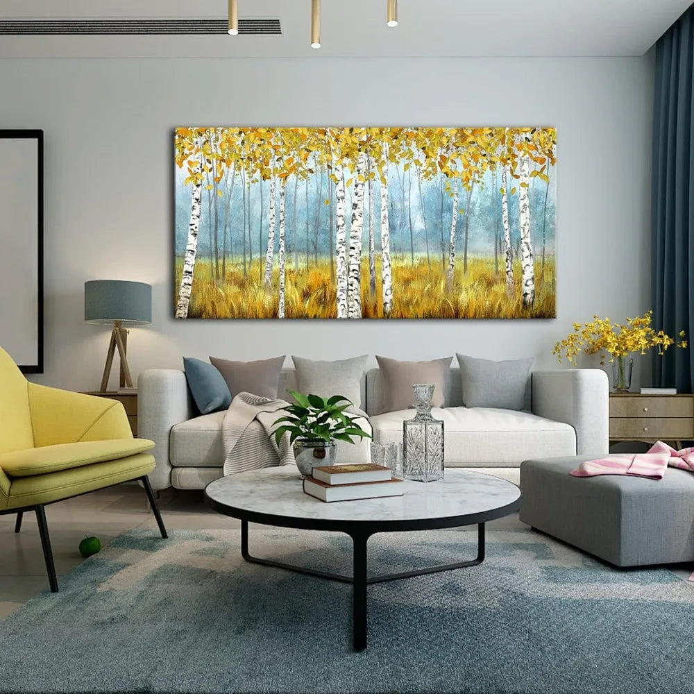 Wall Decororation Living Room Canvas Birch Painting Canvas Decorative Paintings Bedroom