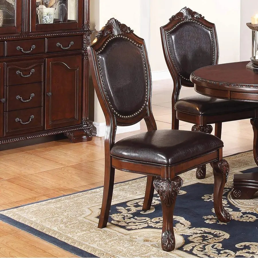5pc Dining Set with 1 Classic Dining Table & 4x Side Chairs,Round Table, Chair