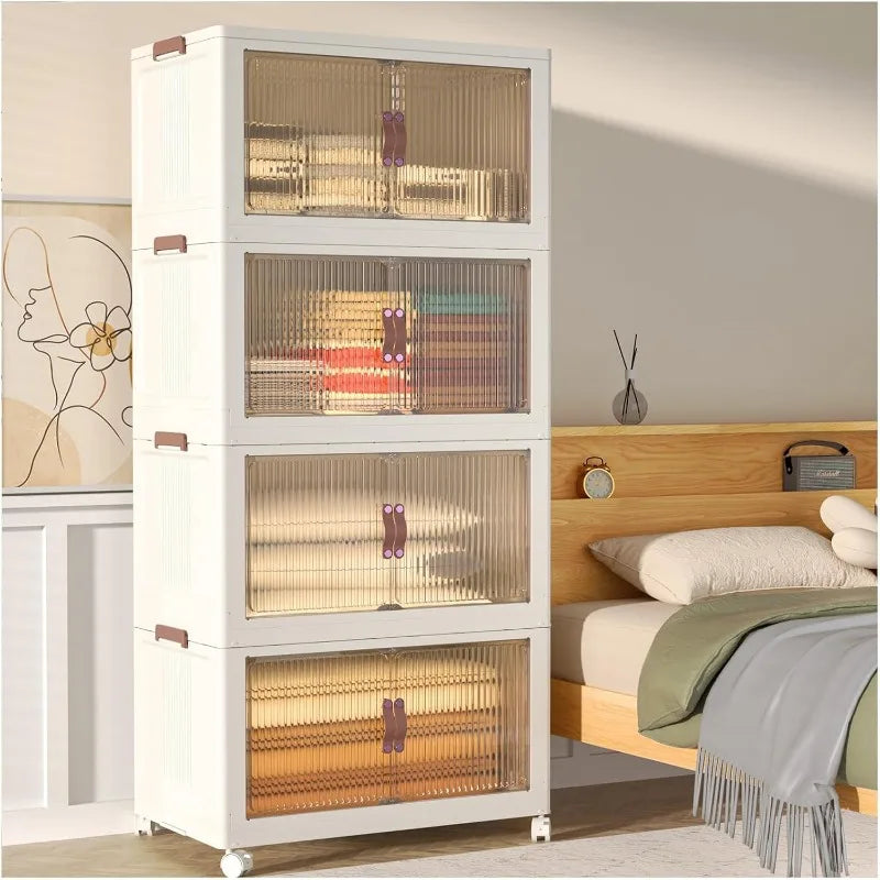 Clear Storage Bins with Lids Stackable Storage