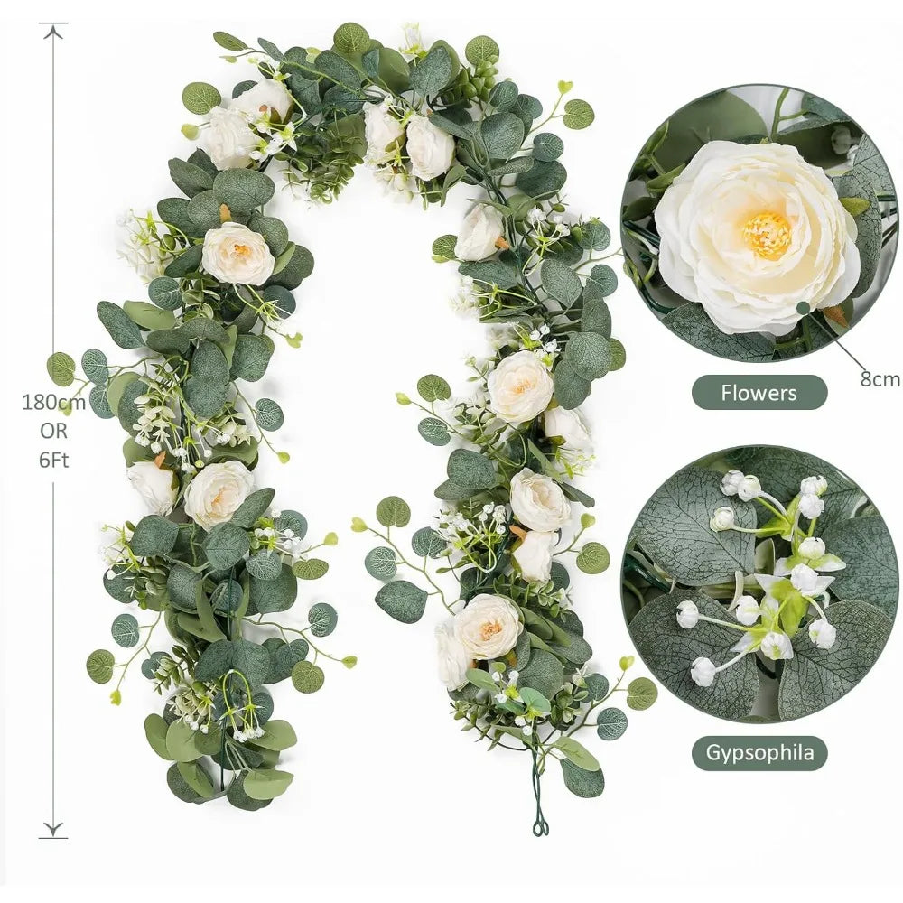 Wedding Decoration Rose Flower Greenery Garland Floral Vines