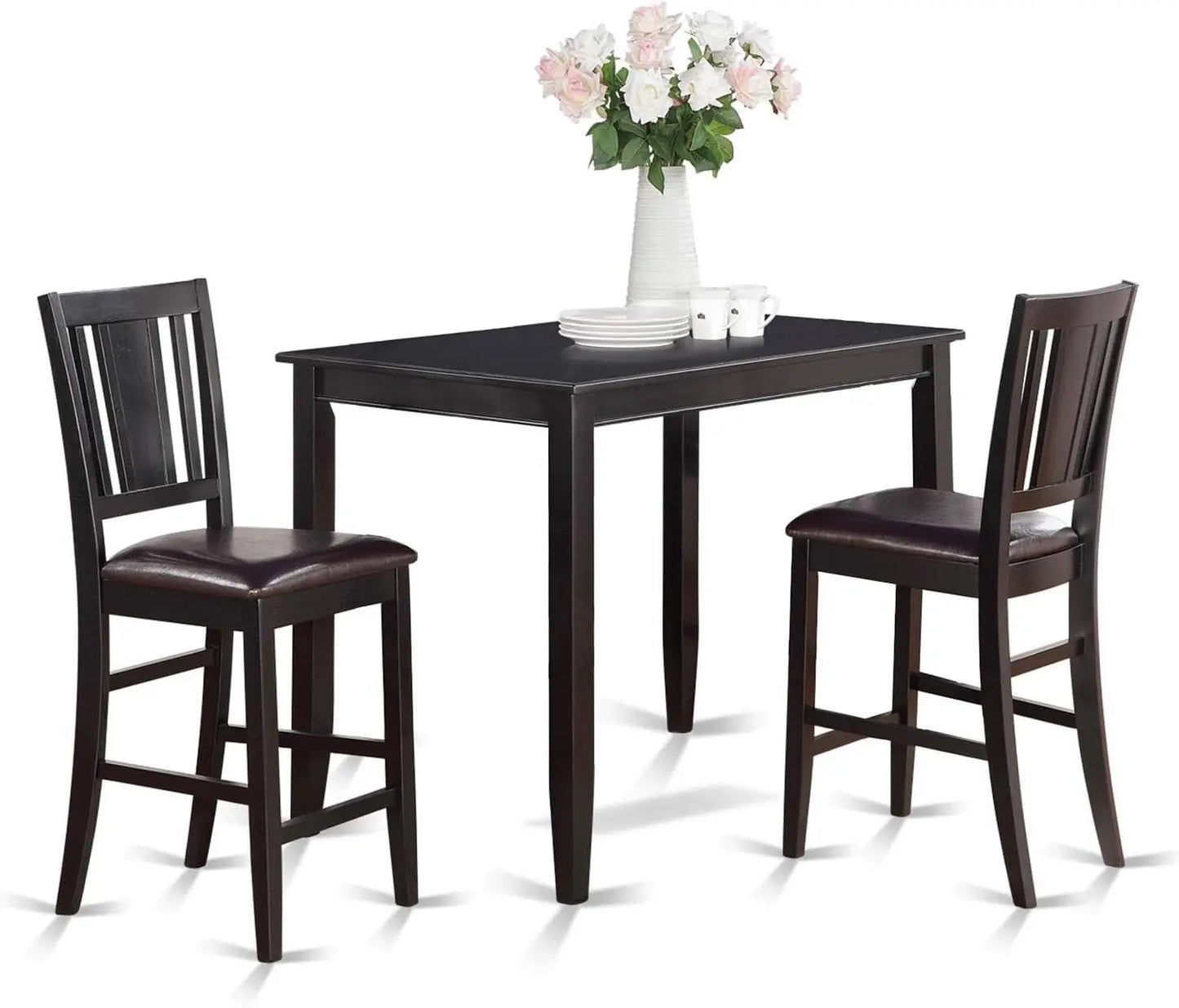 5 Piece Kitchen Counter Set Includes a Rectangle Dining Rooms Table and 4 Dinings Chairs, Dining Room Sets