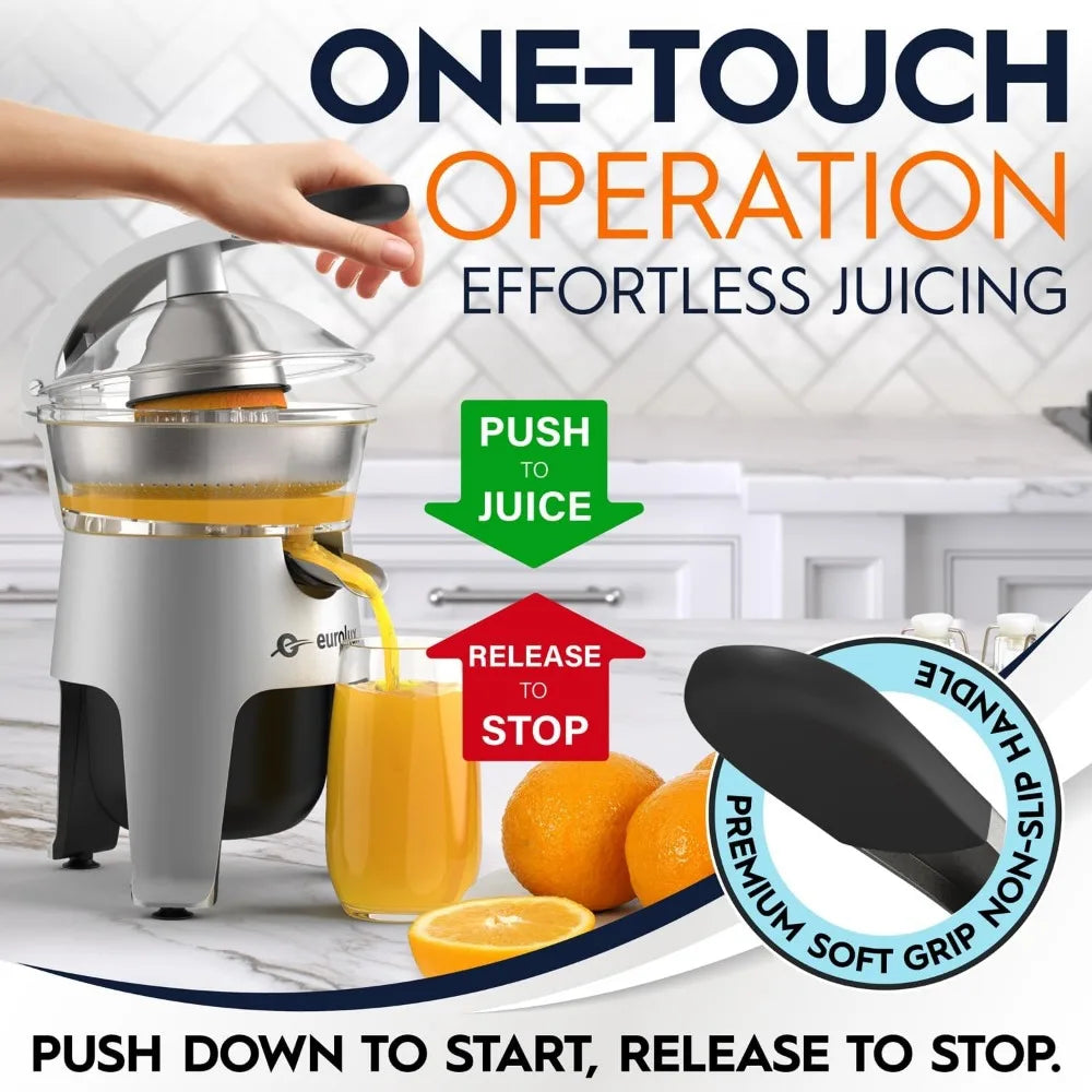 Die Cast Stainless Steel Electric Citrus Juicer Squeezer, for Orange, Lemon, Grapefruit | 300 Watts of Power