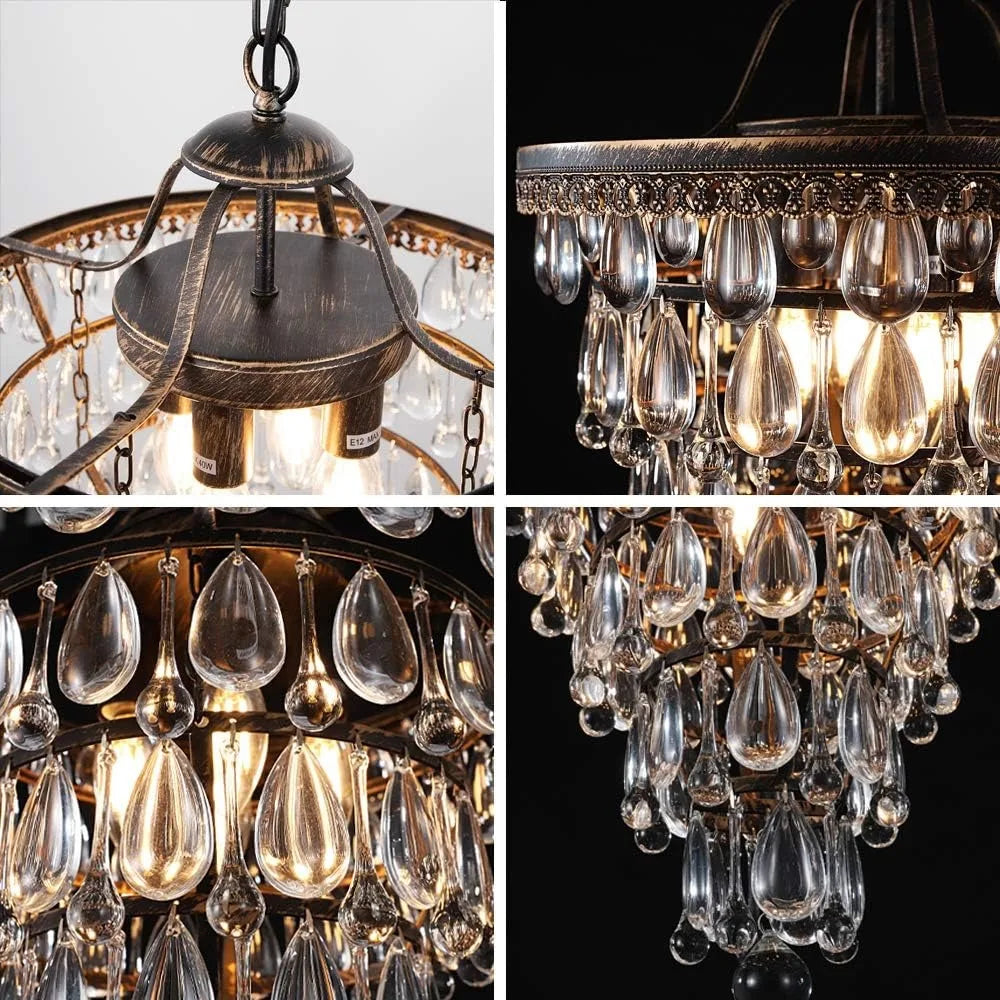 Stained Glass Farmhouse Bronze Bathroom Chandeliers Outdoor Garden Decorations Decors Yard Home