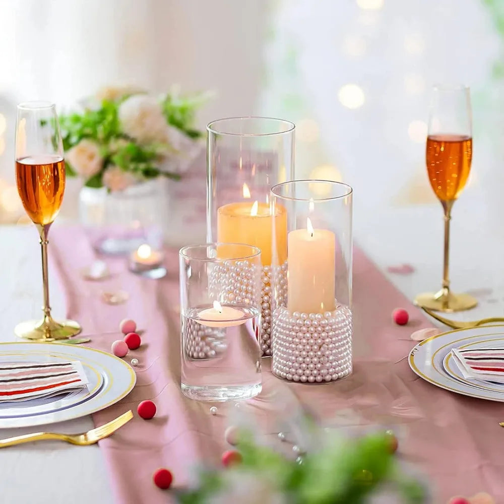Flower Vase Glass Cylinder Vases Wedding Table Decoration Home