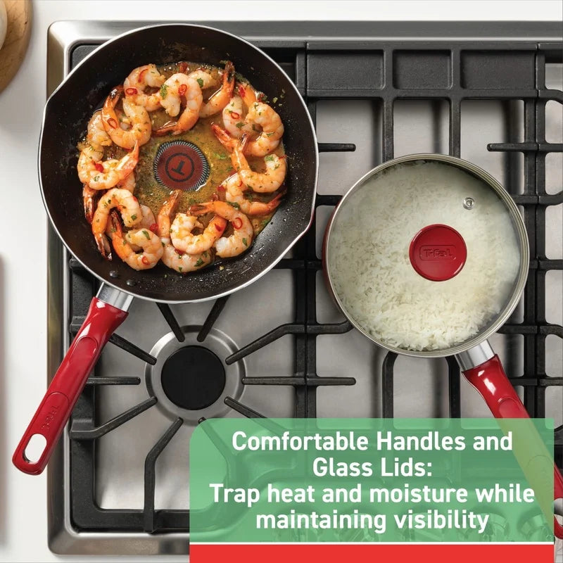 Cookware Set Pots Pans with Thermo-Spot Indicator Dishwasher Safe Vented Lids