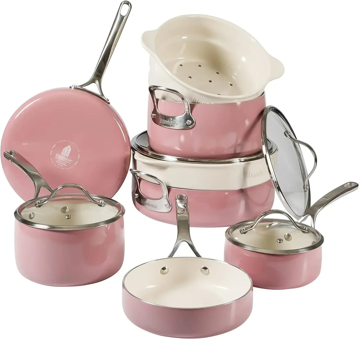 Cookware Set with Aluminum Pots and Pans, Set, Non-Toxic Ceramic Non-stick, Opren's Favorite Things, 12 PCs